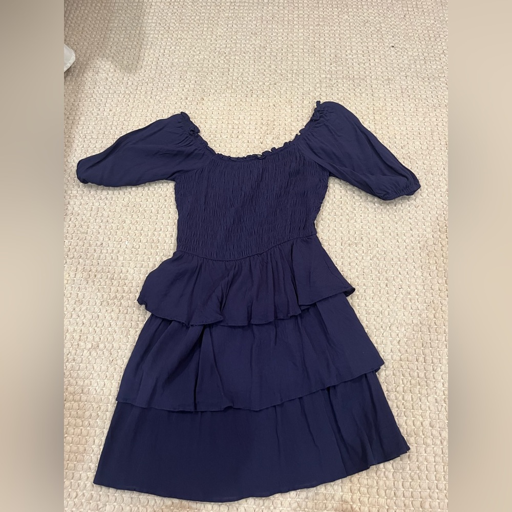 Aqua navy minidress